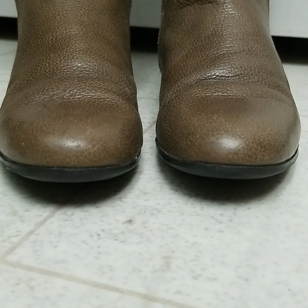 ENZO ANGIOLINI Tall Boots Olive-Gray leather zayra